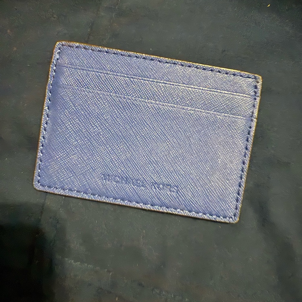 Michael Kors Blue Key and Card Holder Denim Collection